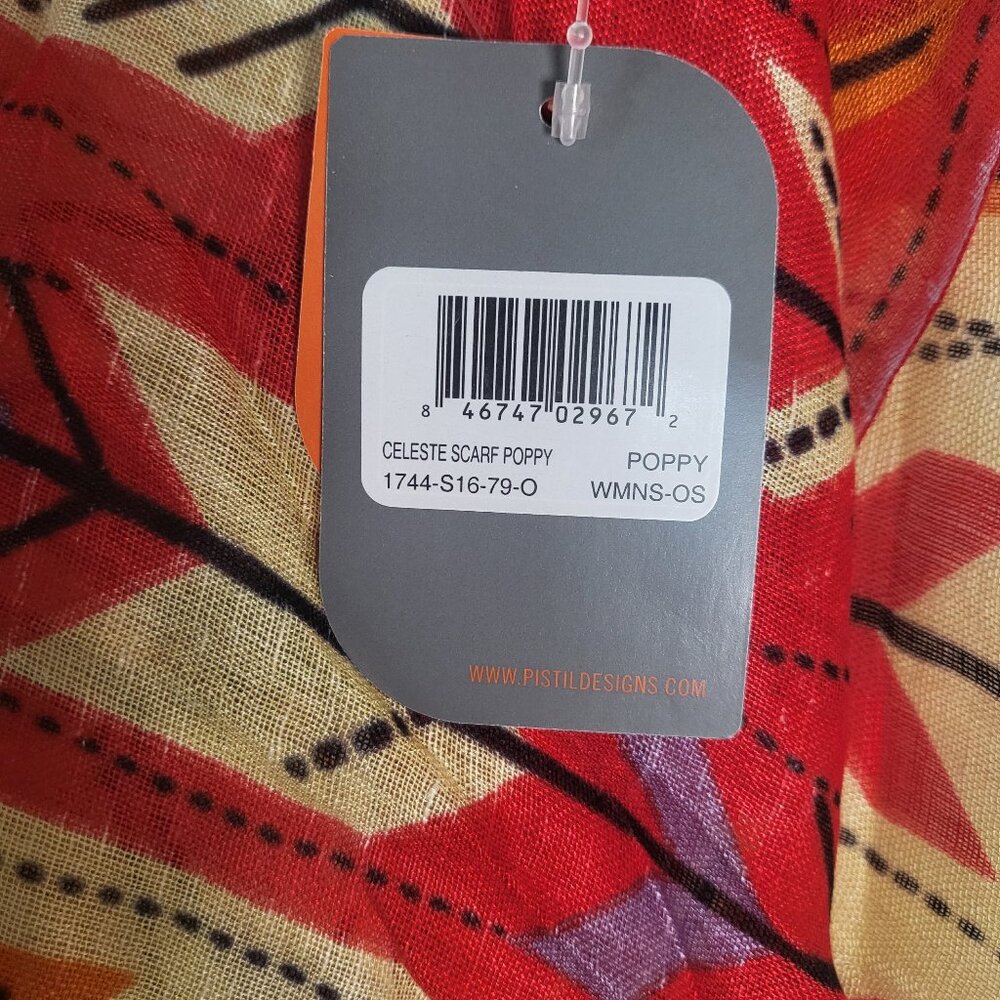 Pistil Celeste Poppy Rectangular Scarf/ Wrap / Shawl - Picture 10 of 15